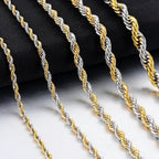 Twisted Rope Chain Stainless Necklace