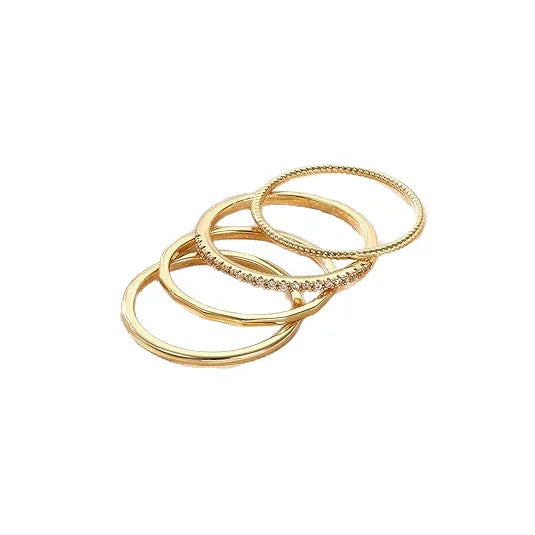 14K Gold Stacking Ring set