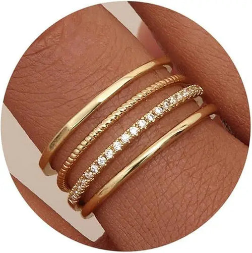 14K Gold Stacking Ring set