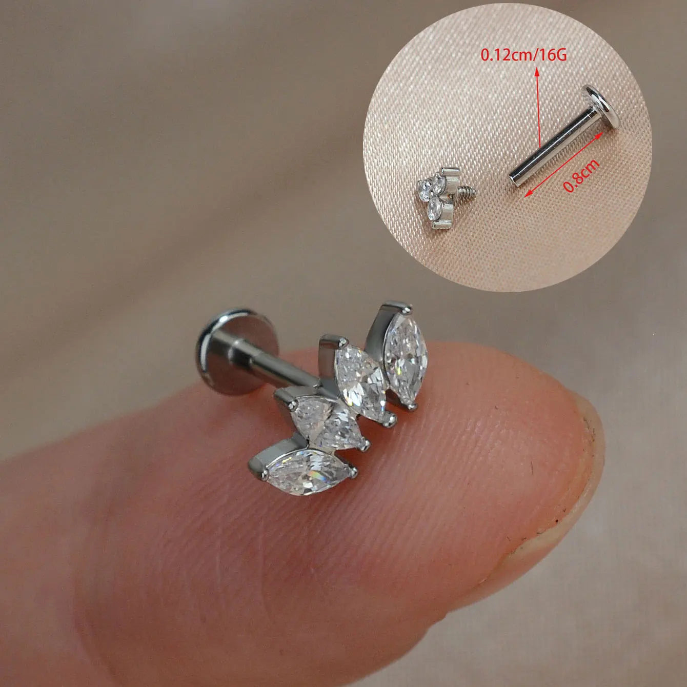 1PC Titanium Stainless Earrings
