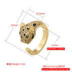 Leopard head rings