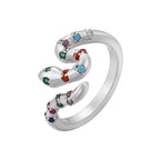 Leopard head rings