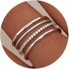 14K Gold Stacking Ring set