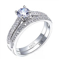 1 pair 925 Sterling Silver Ring Set