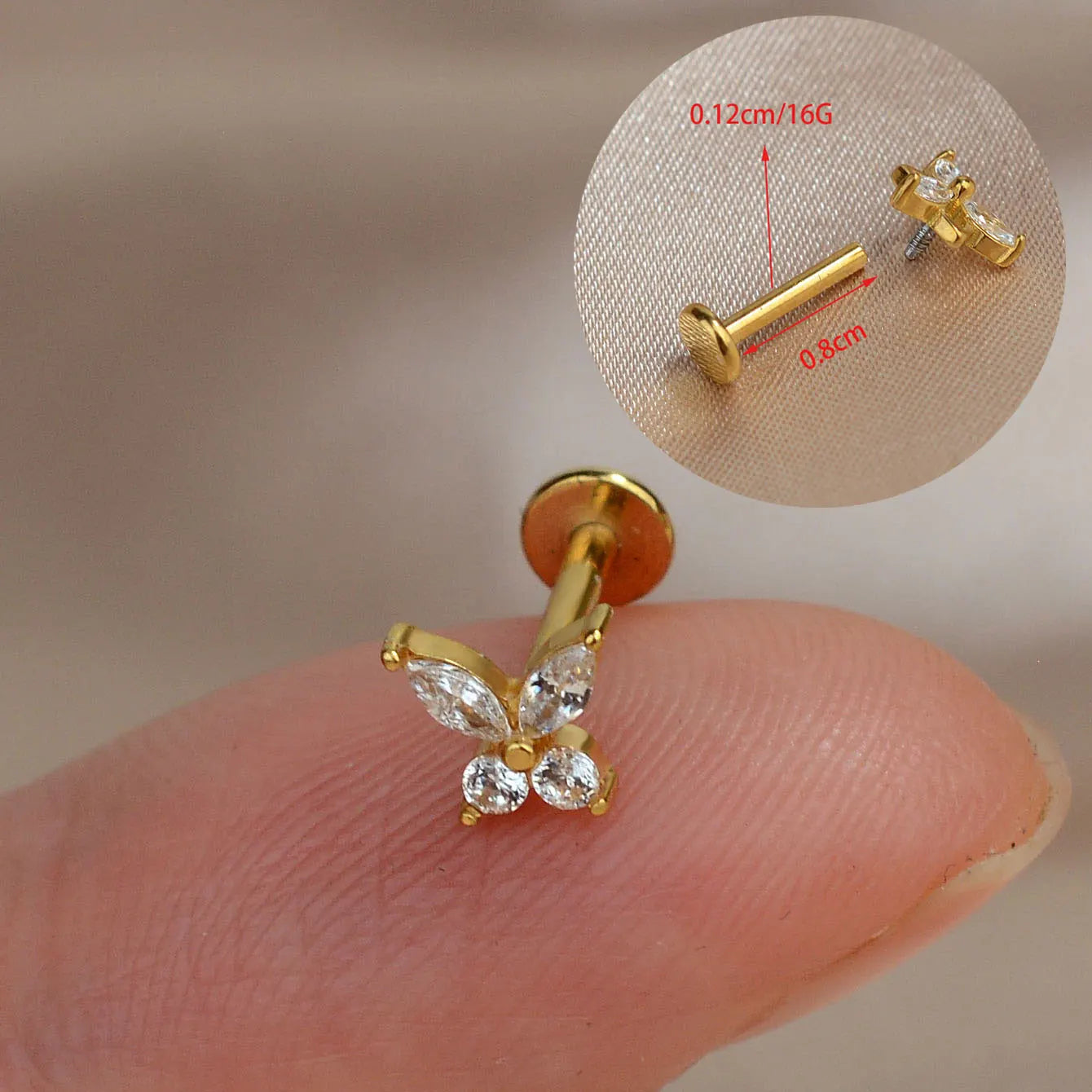 1PC Titanium Stainless Earrings