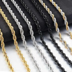 Twisted Rope Chain Stainless Necklace