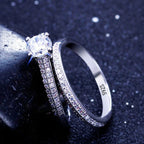 1 pair 925 Sterling Silver Ring Set