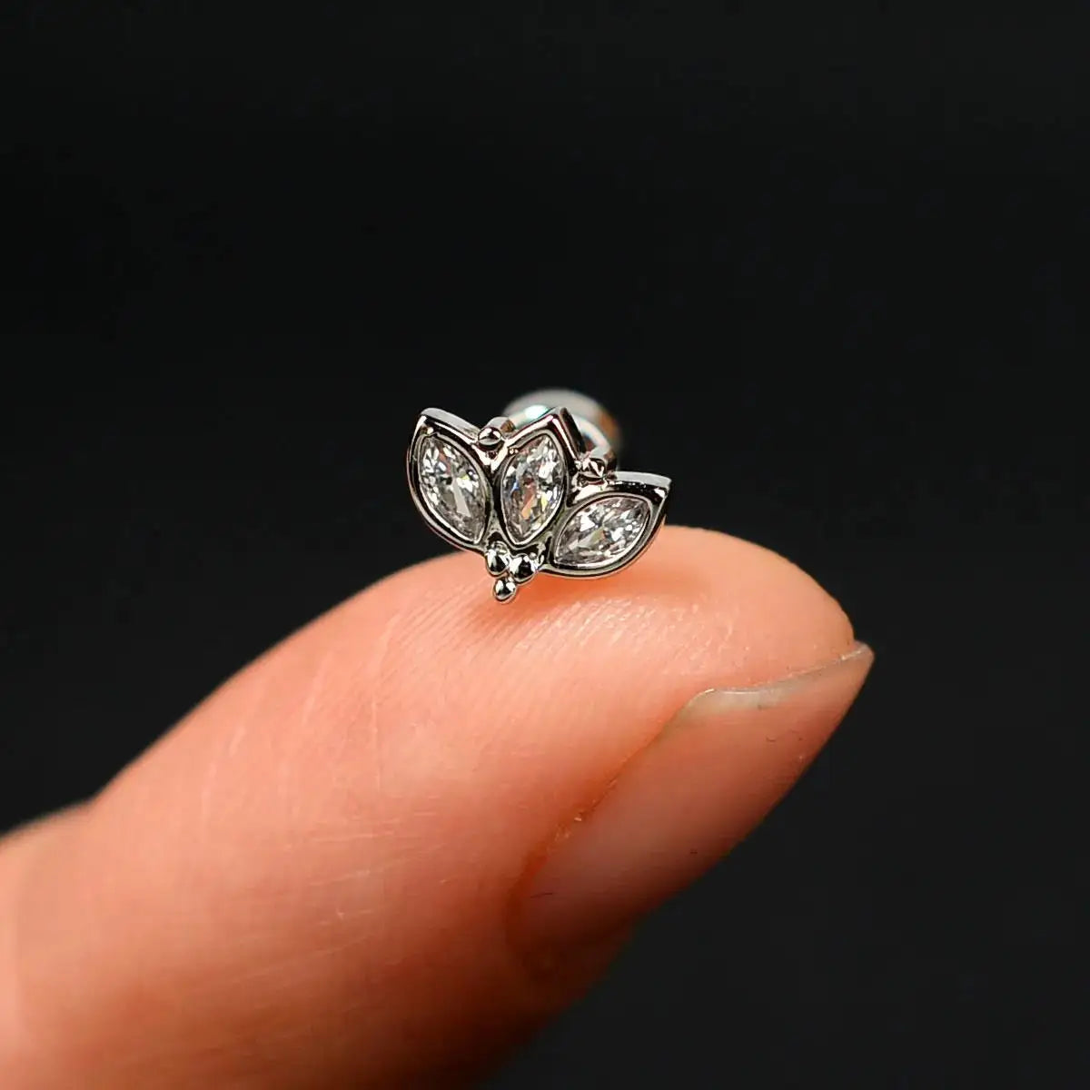 1PC Stainless Zircon Cartilage Earring