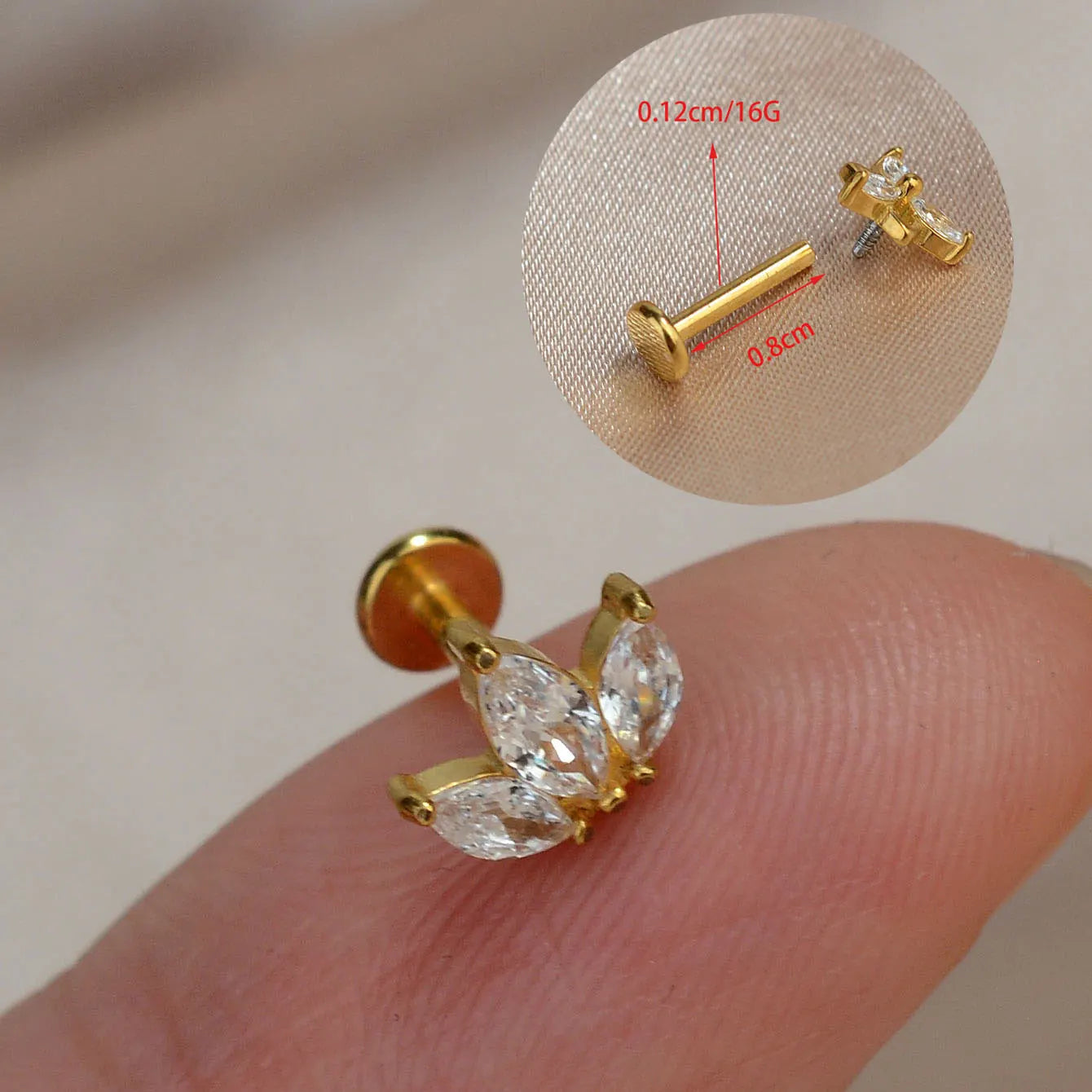 1PC Titanium Stainless Earrings