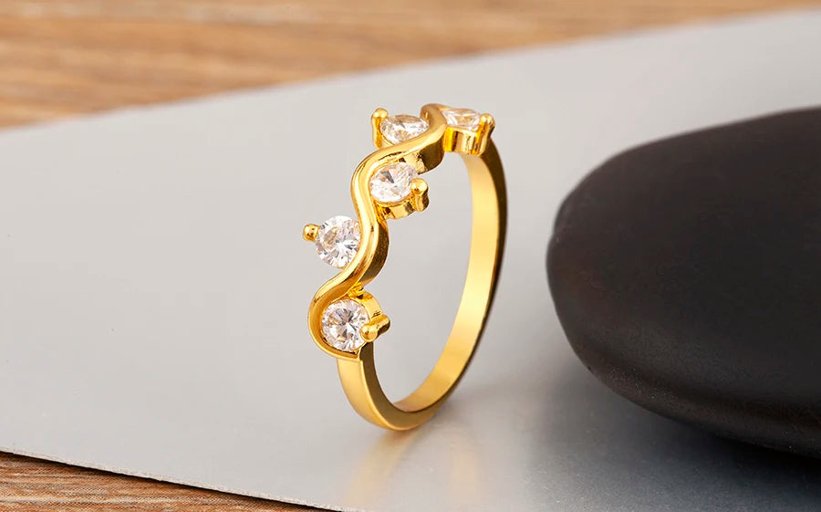 Shiny Crystal Zircon Rings