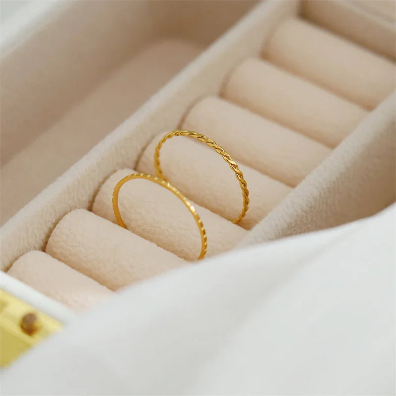 Stainless Steel 18K Gold Plated Ring