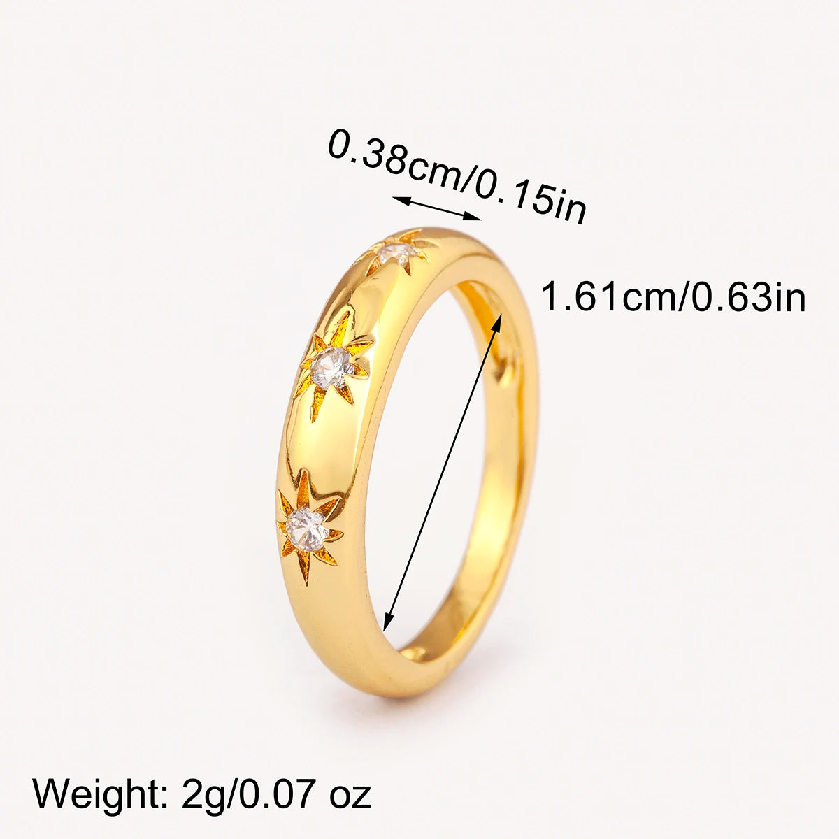 Shiny Crystal Zircon Rings