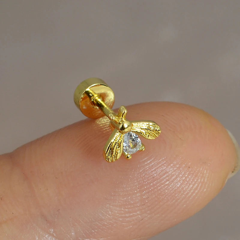 1PC Stainless Zircon Cartilage Earring
