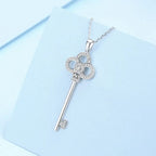 Elegant Key Platinum Plated Necklace