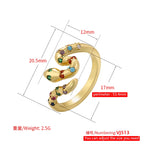 Leopard head rings