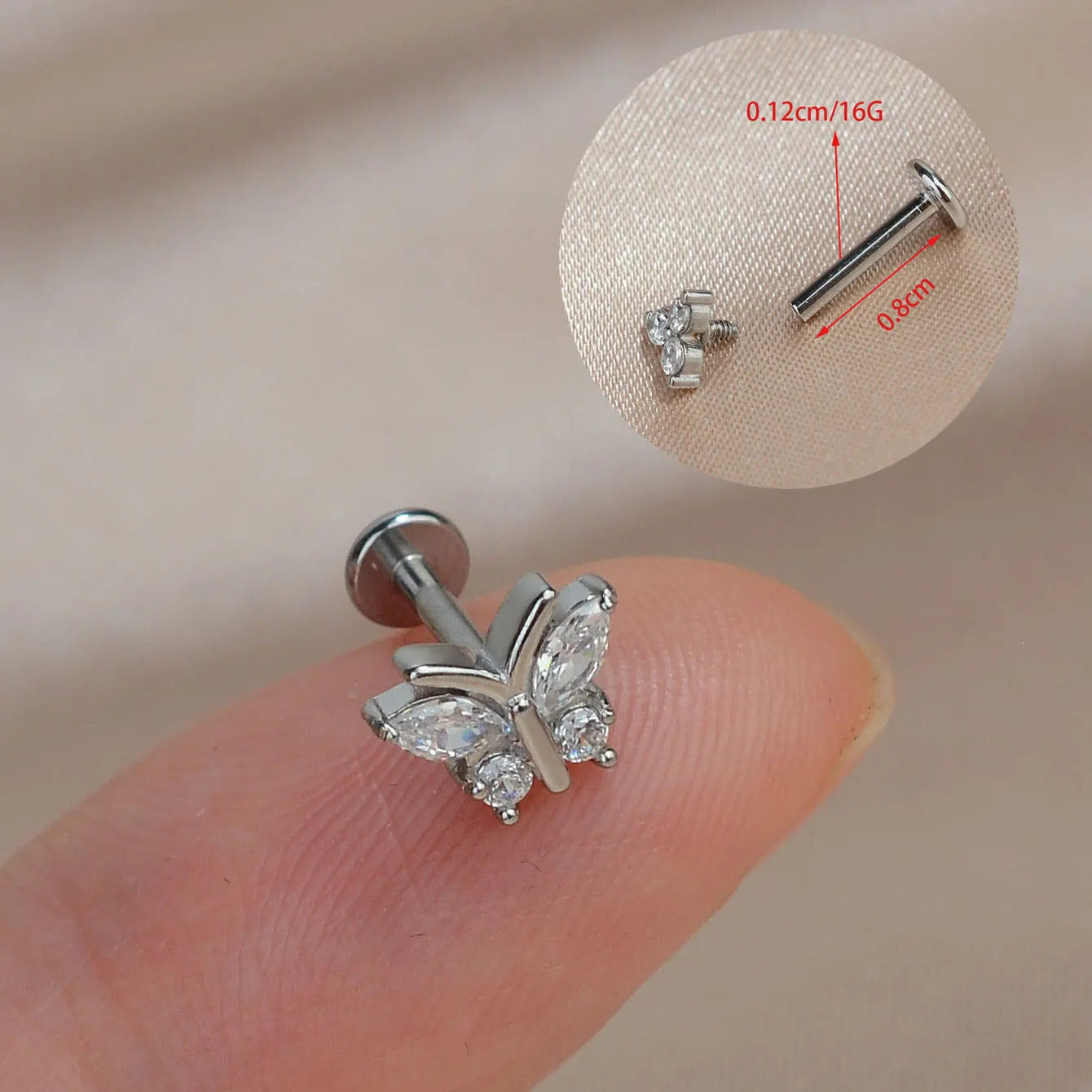 1PC Titanium Stainless Earrings