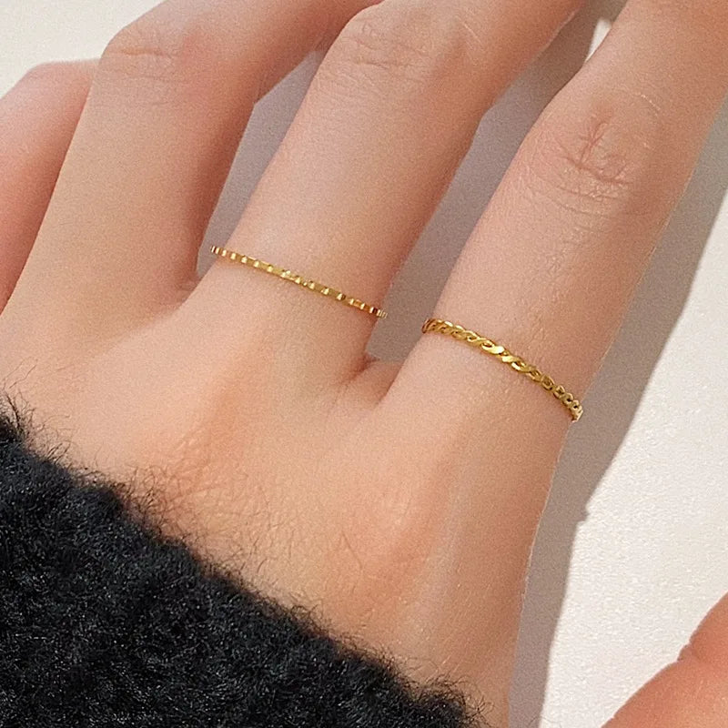 Stainless Steel 18K Gold Plated Ring