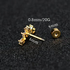 1PC Stainless Zircon Cartilage Earring