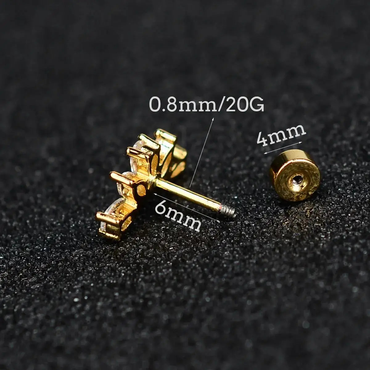 1PC Stainless Zircon Cartilage Earring