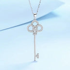 Elegant Key Platinum Plated Necklace