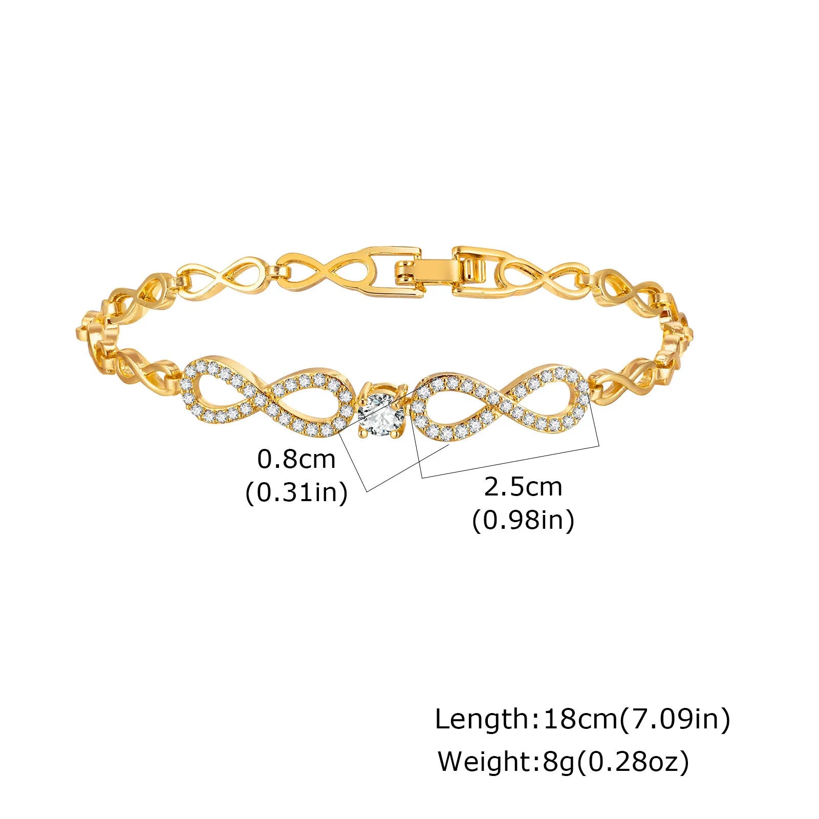 18K Gold Plated Tennis Bracelet
