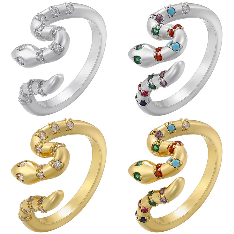 Leopard head rings