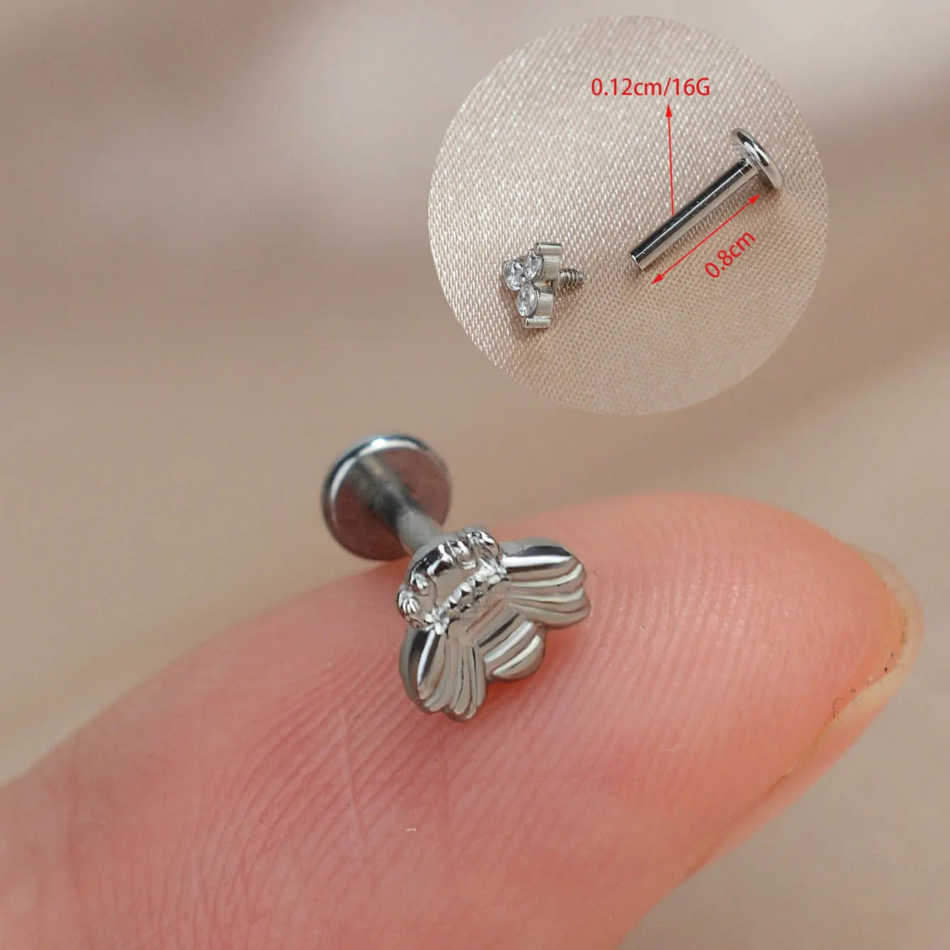 1PC Titanium Stainless Earrings