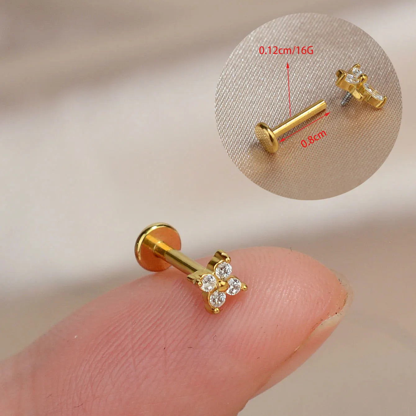 1PC Titanium Stainless Earrings