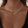 14K Gold Plated/Silver Cubic Zirconia Diamond Necklaces