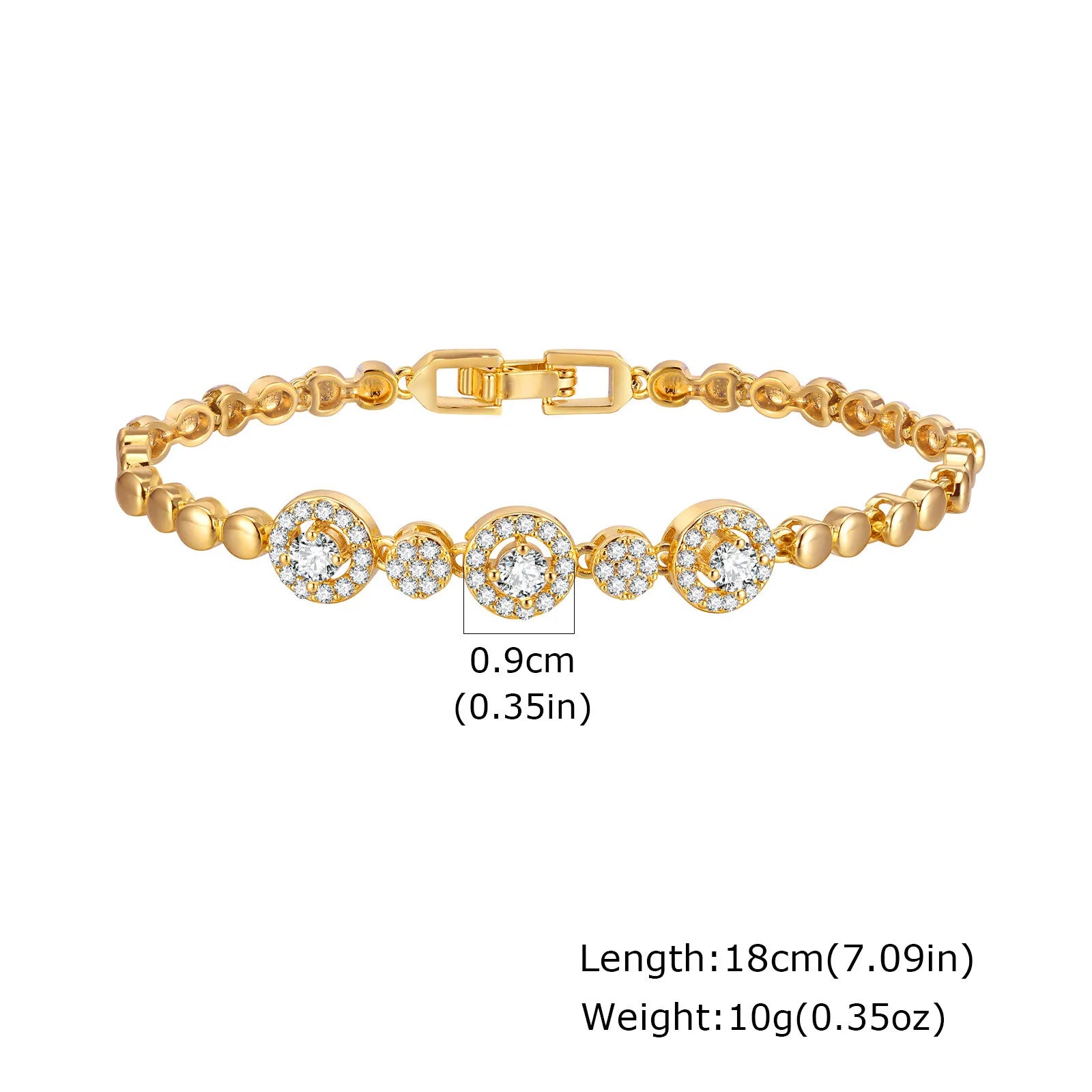 18K Gold Plated Tennis Bracelet