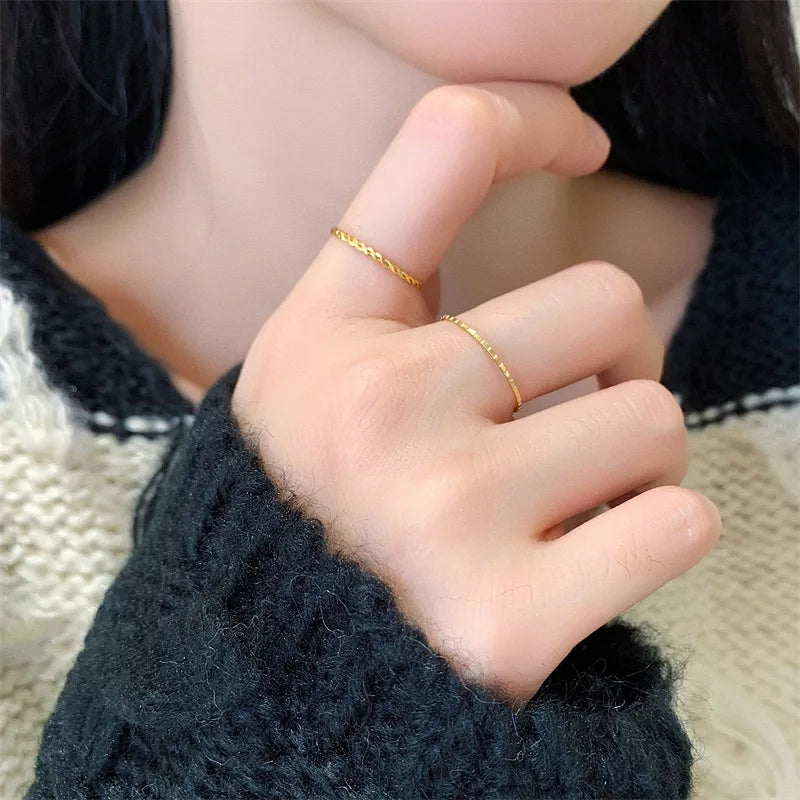 Stainless Steel 18K Gold Plated Ring