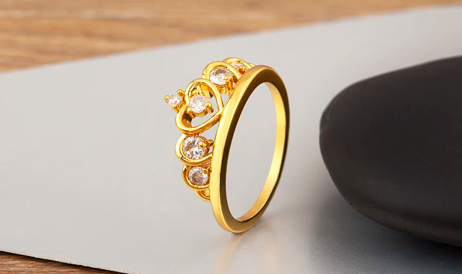 Shiny Crystal Zircon Rings