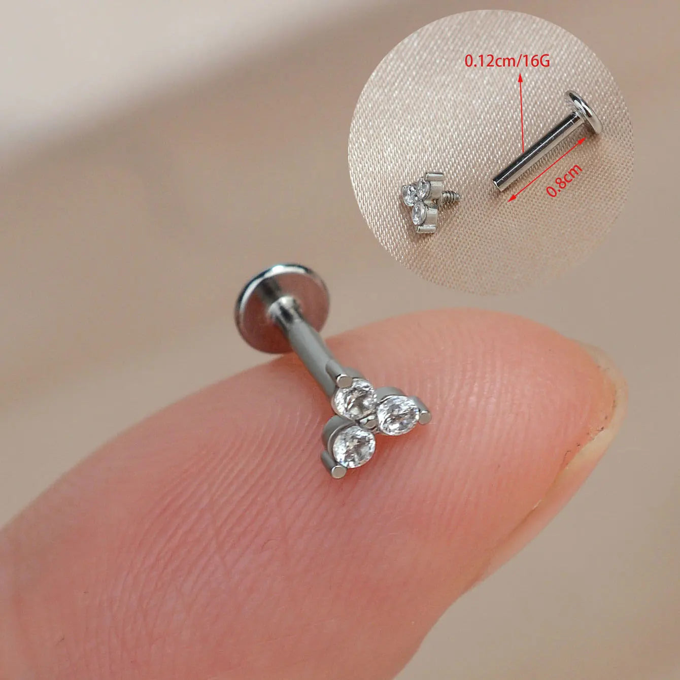 1PC Titanium Stainless Earrings