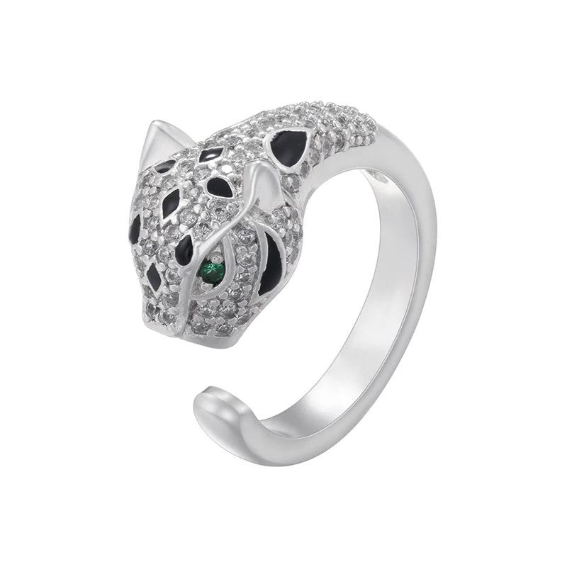 Leopard head rings