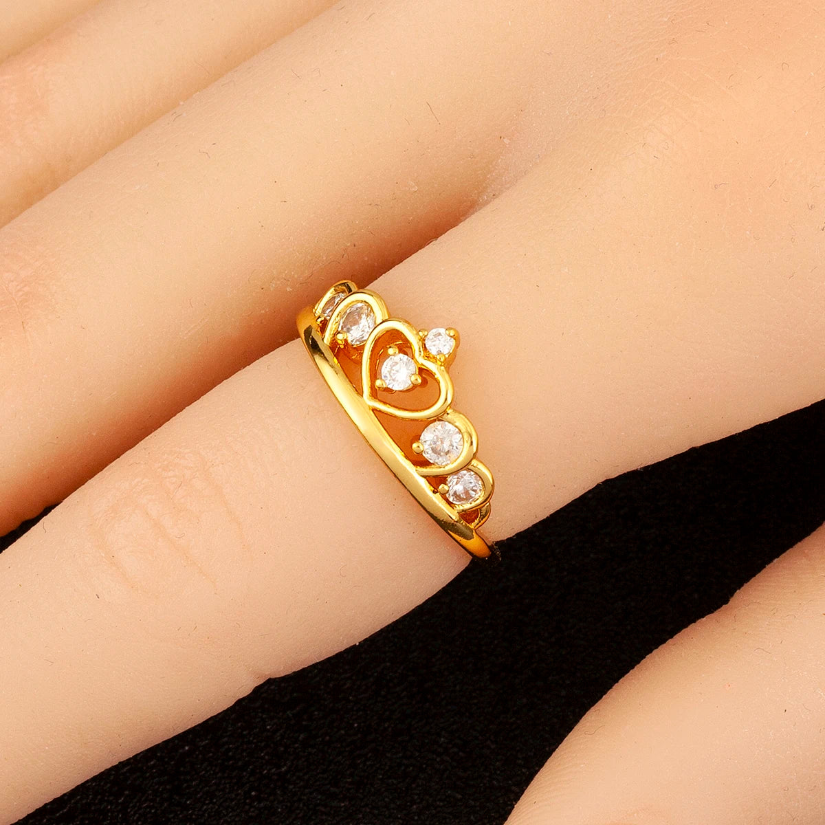 Shiny Crystal Zircon Rings