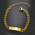 Men Stainless Steel Bracelet/Personalized Engrave Name