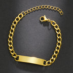 Men Stainless Steel Bracelet/Personalized Engrave Name